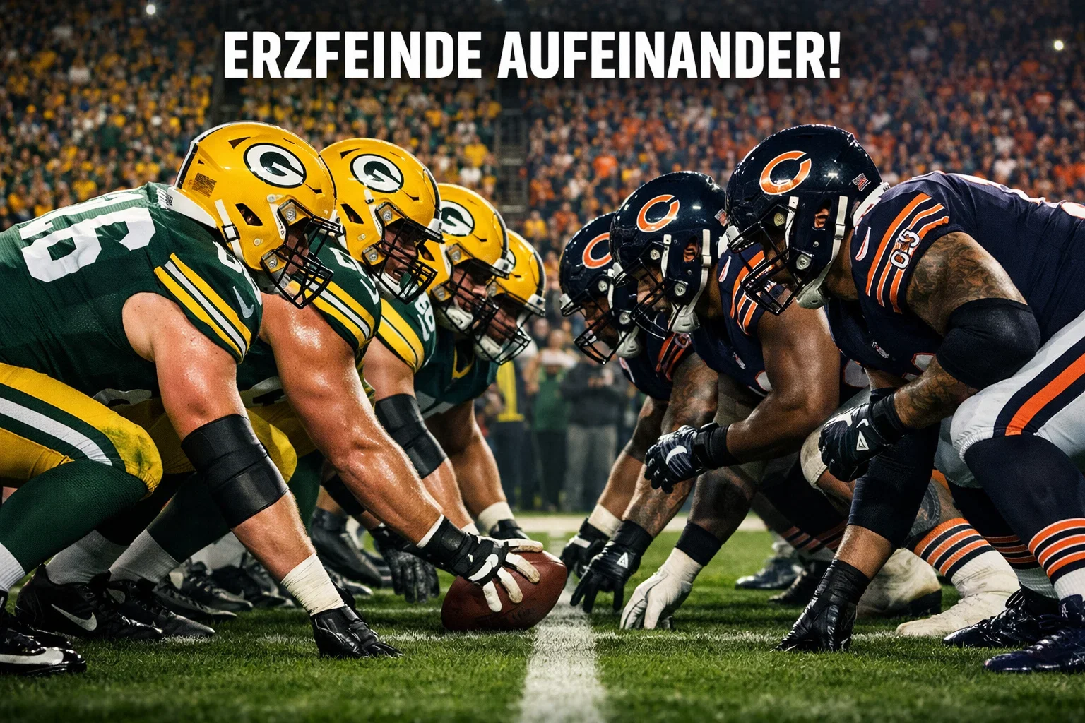 Intensive Rivalität zwischen zwei NFL-Teams auf dem Spielfeld