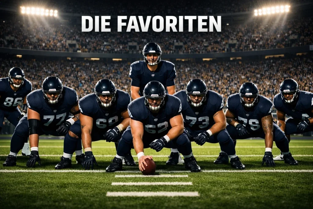 NFL-Topteam in dominanter Spielposition auf dem Feld