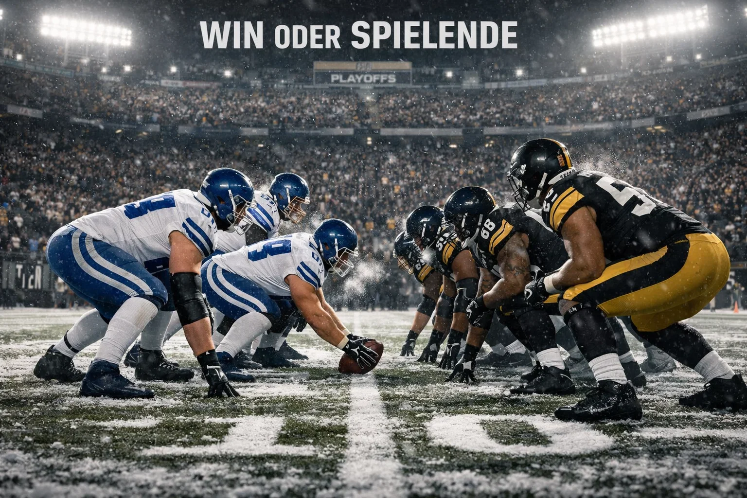 NFL-Playoff-Spiel in einem voll besetzten Winterstadion
