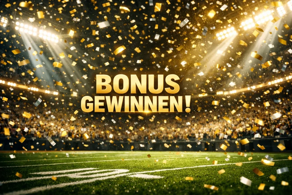American Football mit Konfetti und Feierlichkeiten im NFL Stadion